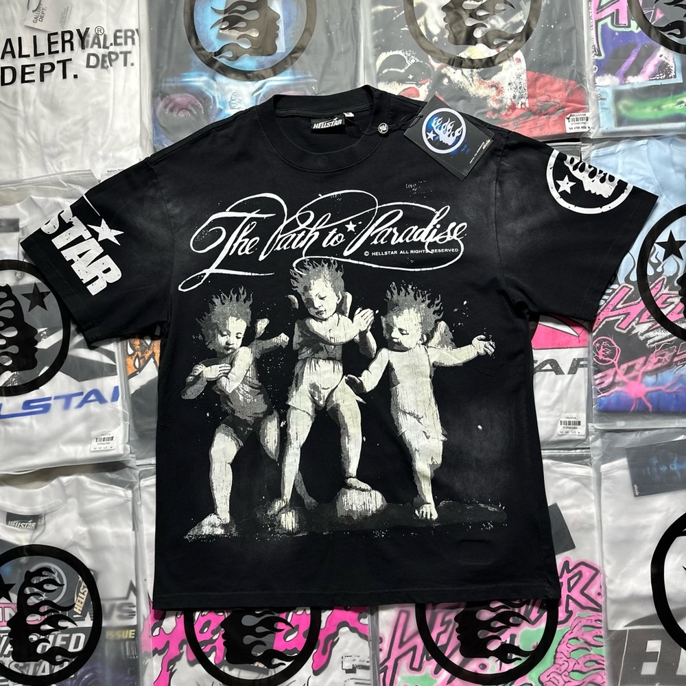 The Stair to Paradise Black Graphic Tee